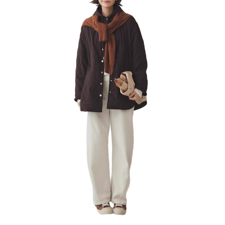 Damen Modische Steppjacke mit Kapuze Echoarchiv