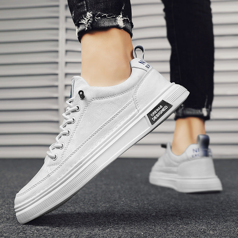 Herren Lederoptik-City-Sneaker mit gepolstertem Fersenkragen und langlebiger Plateau-Gummisohle Echo Archiv