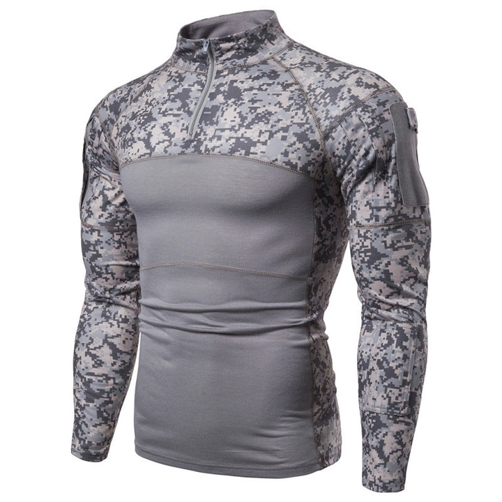 Herren Funktionsshirt mit Stehkragen und innovativem Camouflage-Design Echoarchiv
