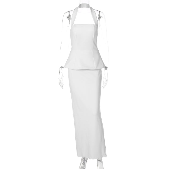 Damen Elegantes Maxikleid mit schmalem Schnitt und quadratischem Ausschnitt Echo Archiv