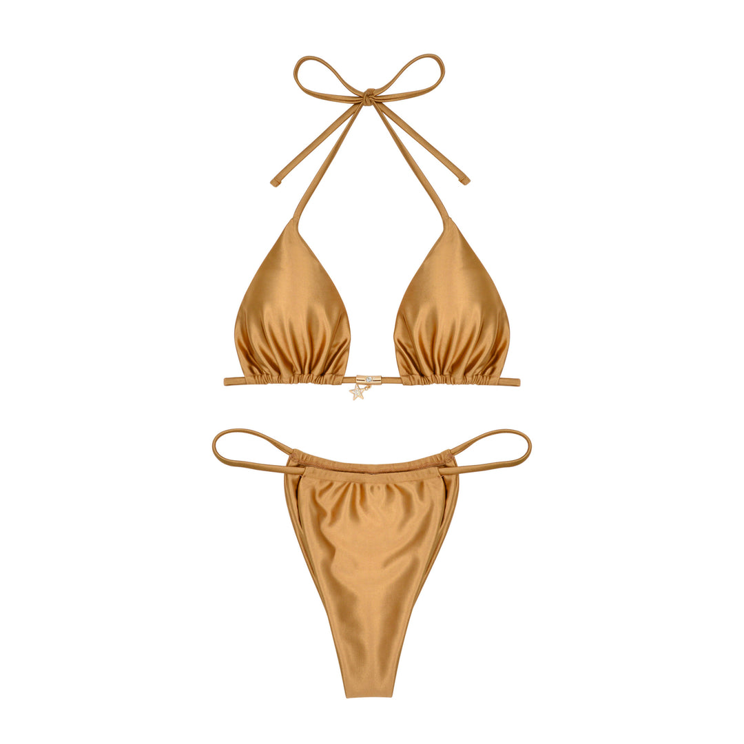 Damen Triangel-Bikini mit glanzvollem Material Echo Archiv
