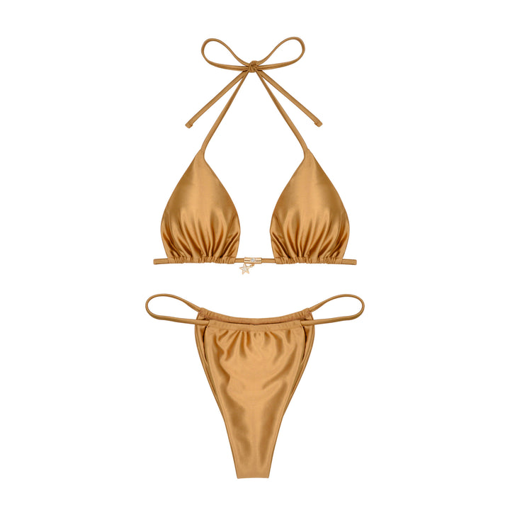 Damen Triangel-Bikini mit glanzvollem Material Echo Archiv