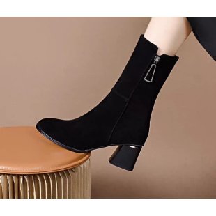 Damen Elegante und stilvolle Stiefeletten mit Blockabsatz Echo Archiv
