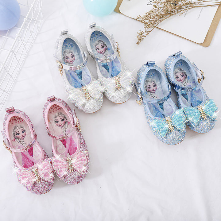 Mädchen Glitzernde Ballerinas mit Schleifenapplikationen Echo Archiv