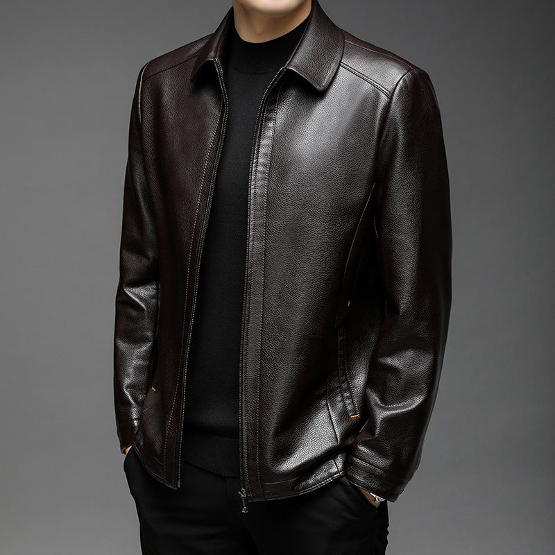 Herren elegante Lederjacke mit modernem Schnitt Echoarchiv
