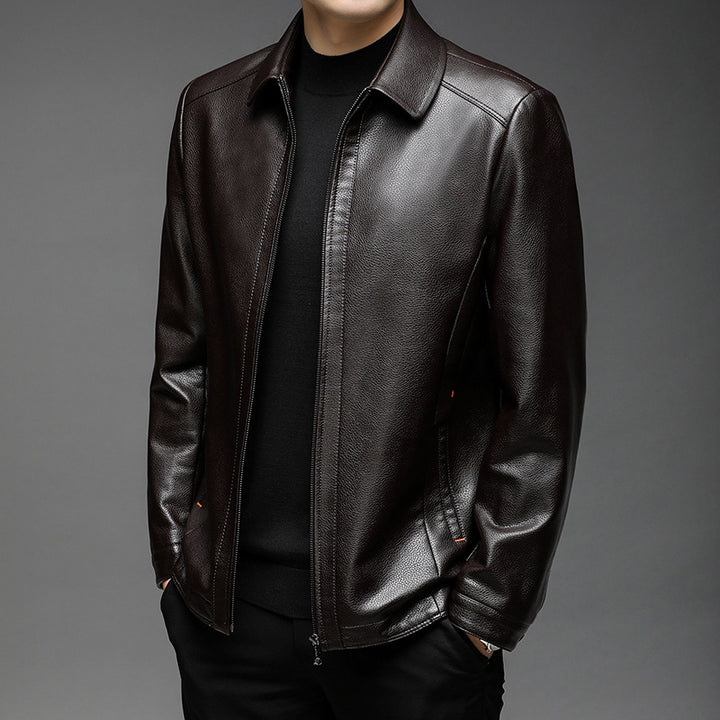 Herren elegante Lederjacke mit modernem Schnitt Echoarchiv