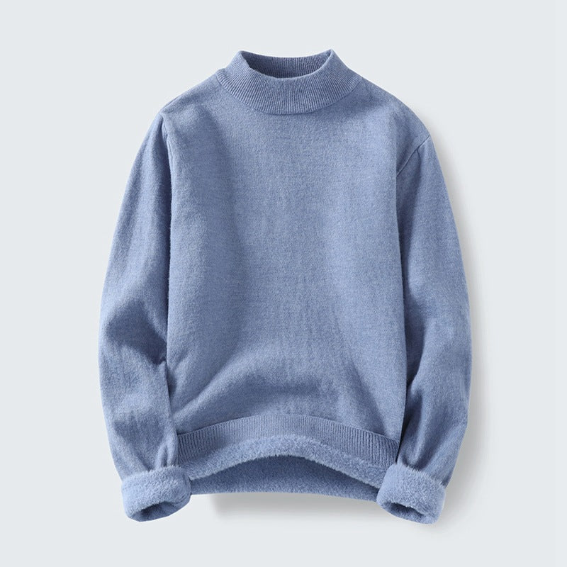 Damen Feinstrick-Mockneck-Pullover mit wärmendem Fleece-Innenfutter und umgeschlagenen Teddy-Bündchen Echo Archiv