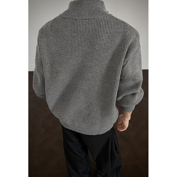 Herrenmode-Cardigan mit hohem Kragen Echo Archive