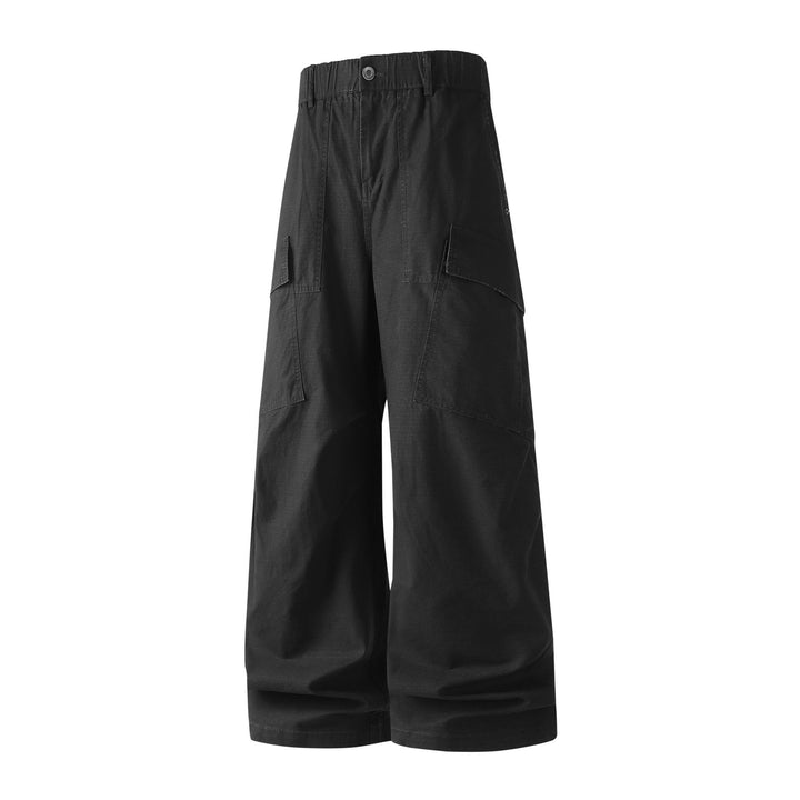 Damen Weite Cropped Cargo‑Hose mit elastischem Bund und aufgesetzten Taschen Echo Archiv