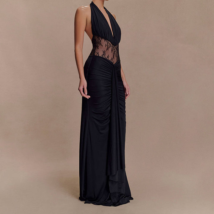 Damen Elegantes Abendkleid mit raffinierten Spitzeneinsätzen Echo Archiv