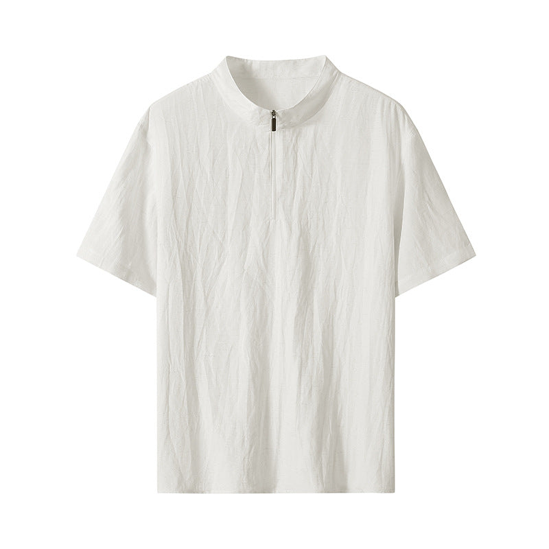 Herren Kurzarm‑Halbzip‑Shirt mit Stehkragen und Relaxed‑Fit Echo Archiv