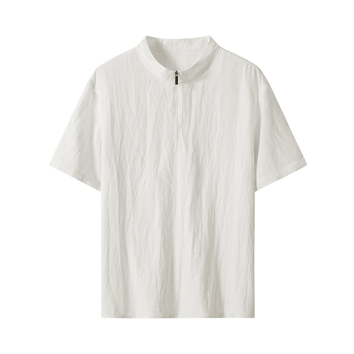 Herren Kurzarm‑Halbzip‑Shirt mit Stehkragen und Relaxed‑Fit Echo Archiv
