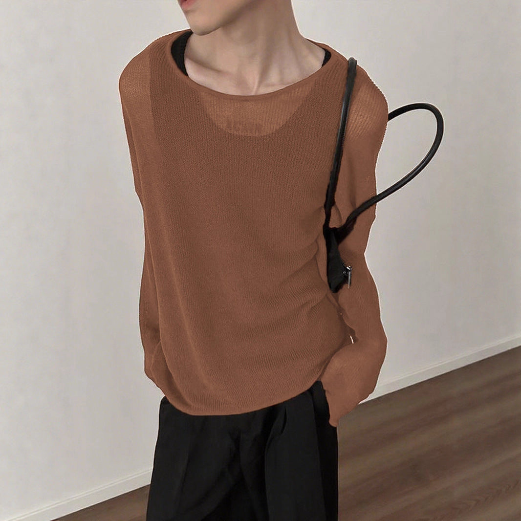 Damen Langarmshirt mit strukturiertem Rippenmuster und lässigem Schnitt Echoarchiv
