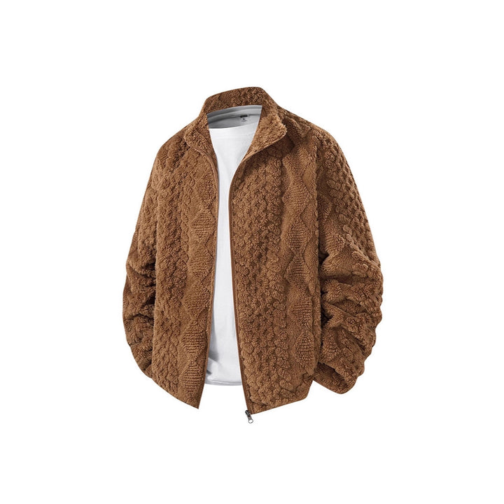 Herren Fleecejacke mit hohem Kragen und weichem Innenfutter Echoarchiv