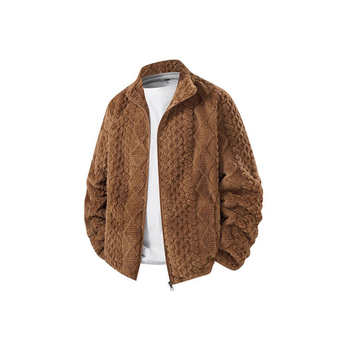Herren Fleecejacke mit hohem Kragen und weichem Innenfutter Echoarchiv