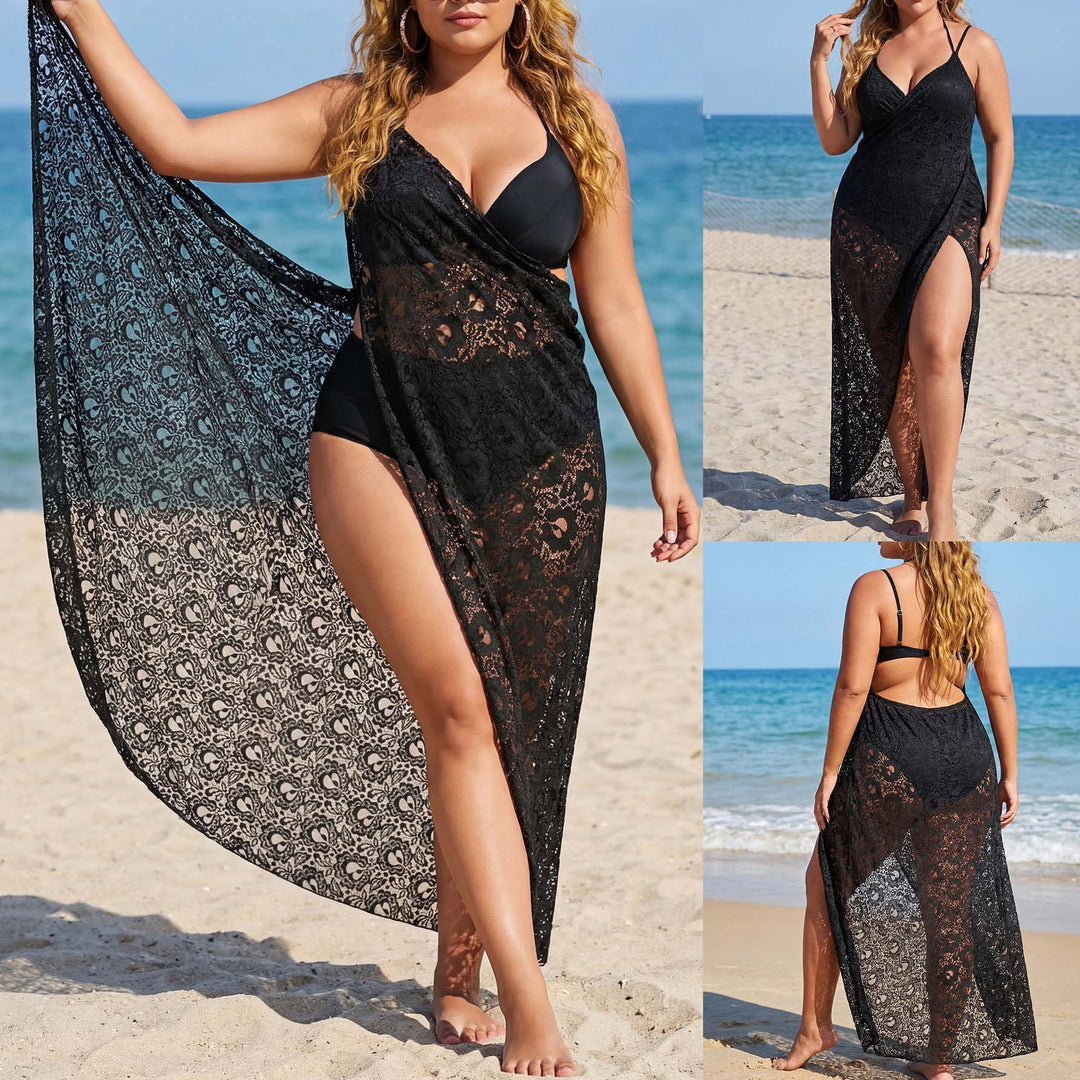 Damen Elegantes transparentes Strandkleid Echo Archiv