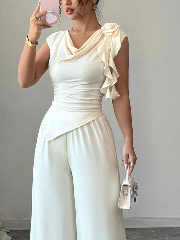 Damen Elegantes Jumpsuit mit Rüschendetails Echo Archiv