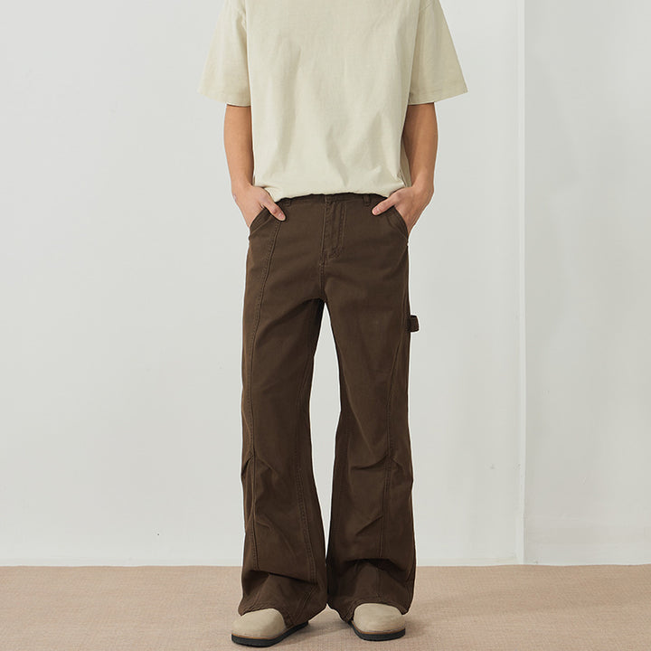 Herren Weite Canvas-Cargohose im Workwear-Stil mit Carpenterschlaufe und geradem Bein Echo Archiv