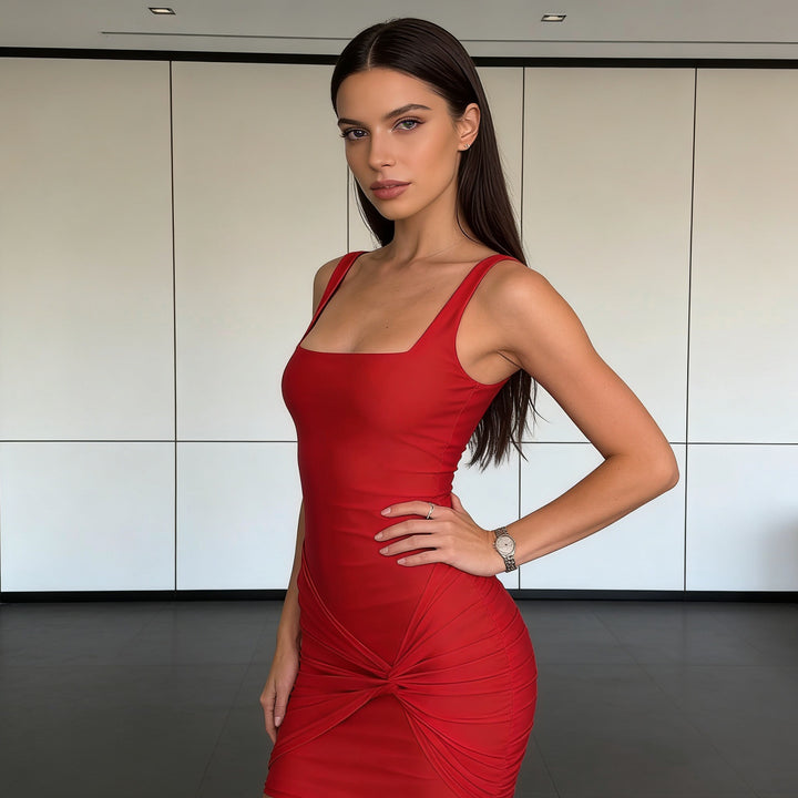 Damen Figurbetontes Minikleid mit Wickeldetail Echo Archiv