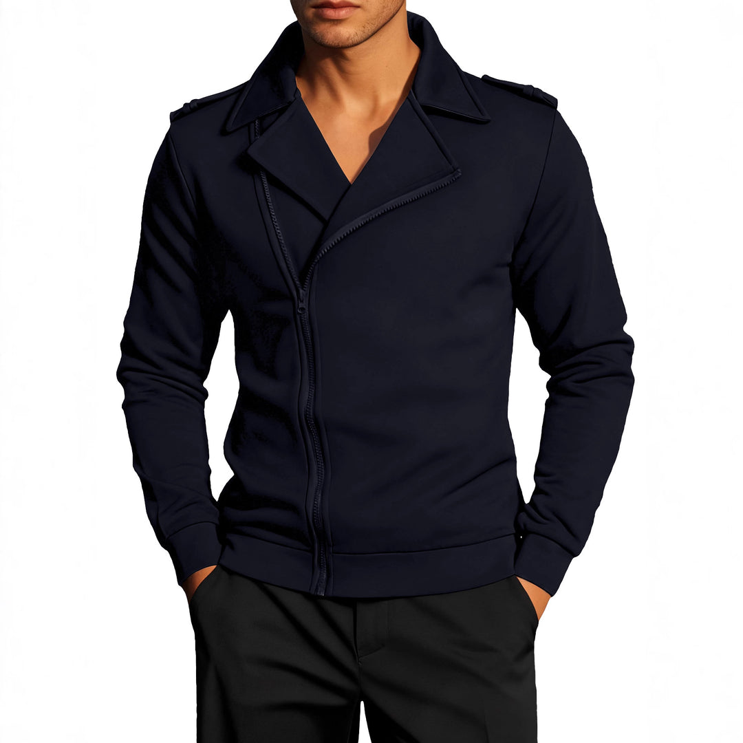 Herren lässige Zip-Jacke mit Kragen Echoarchiv