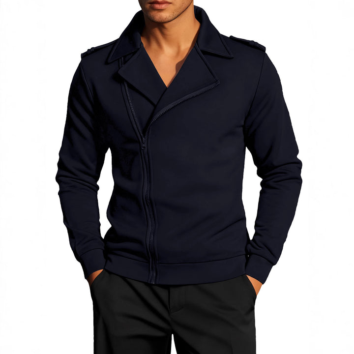 Herren lässige Zip-Jacke mit Kragen Echoarchiv