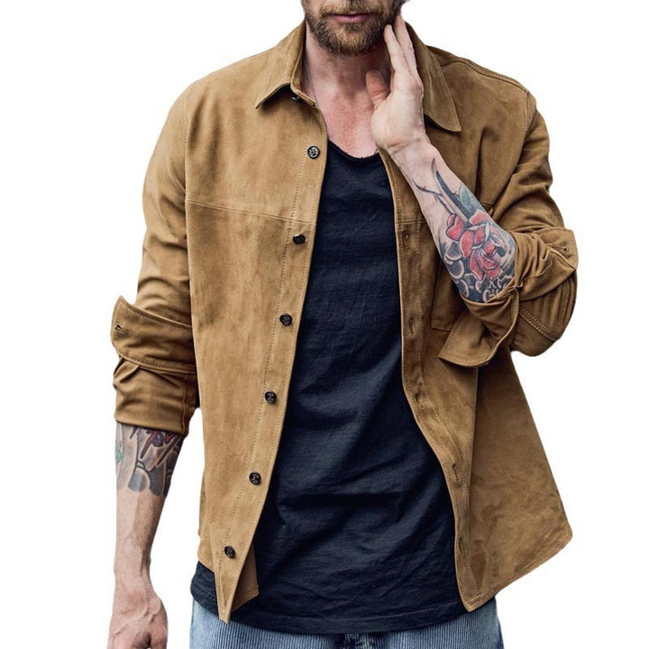Herren Suede-Lederjacke im modernen Schnitt Echoarchiv