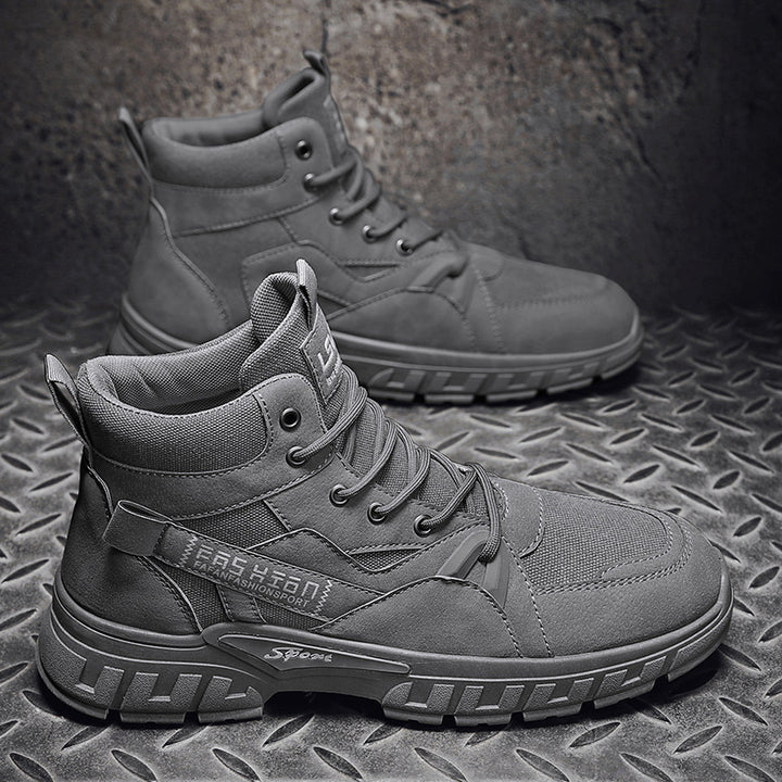 Herren robuste hochgeschnittene Utility-Boots mit Cordura-Einsätzen verstärkter Zehenkappe und stoßdämpfender Offroad-Sohle – Tavélo