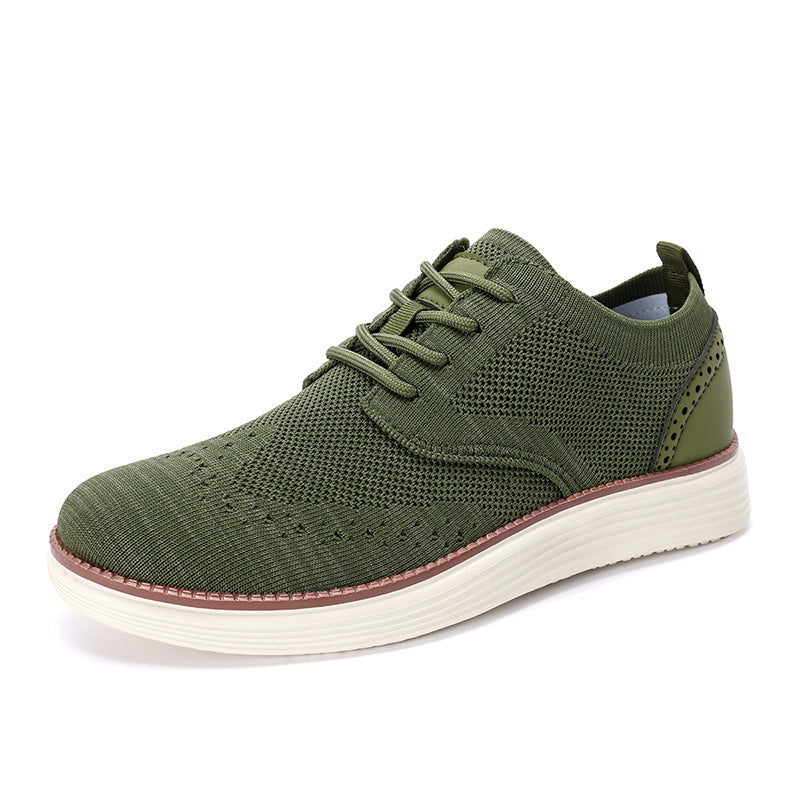 Herren nan gestrickter Oxford-Sneaker mit Wingtip-Perforation und federleichter EVA-Sohle Echo Archiv