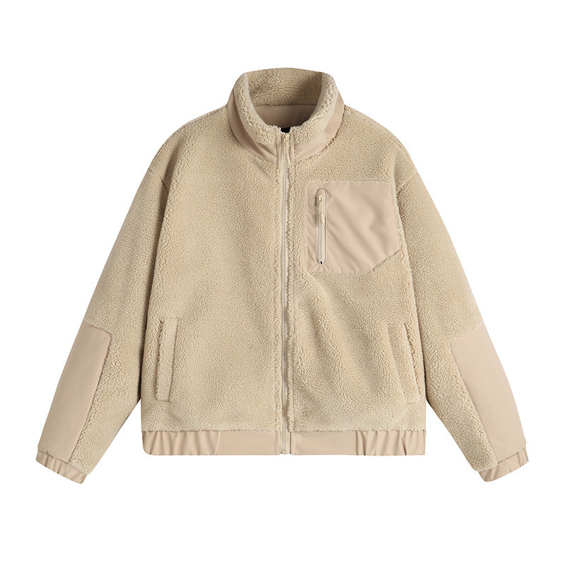 Herren Thermo-Sherpa-Fleecejacke mit Reißverschluss, Brusttasche und verstärkten Ellenbogen Echoarchiv
