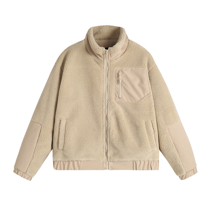 Herren Thermo-Sherpa-Fleecejacke mit Reißverschluss, Brusttasche und verstärkten Ellenbogen Echoarchiv