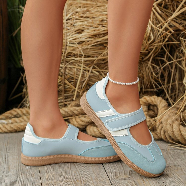 Damen Mary-Jane-Sneaker mit Klettverschluss, leichter Profilsohle und Komfortfußbett Echo Archiv