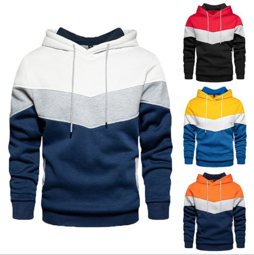 Herren Sport Hoodie mit geometrischem Farbdesign Echoarchiv