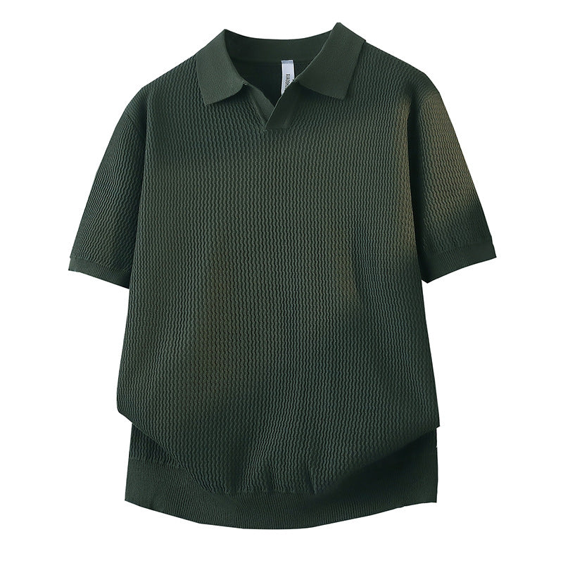 Damen Kurzarm Poloshirt mit strukturiertem Design Echo Archiv