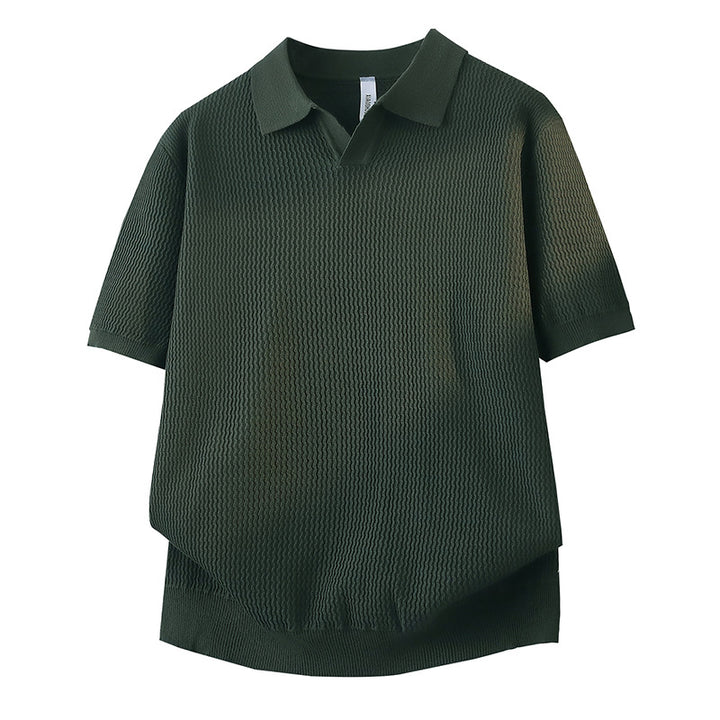 Damen Kurzarm Poloshirt mit strukturiertem Design Echo Archiv