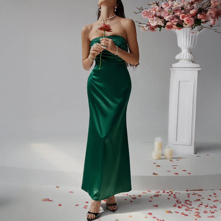 Damen Bustier Maxikleid mit elegantem Schnitt und fließendem Material Echo Archiv