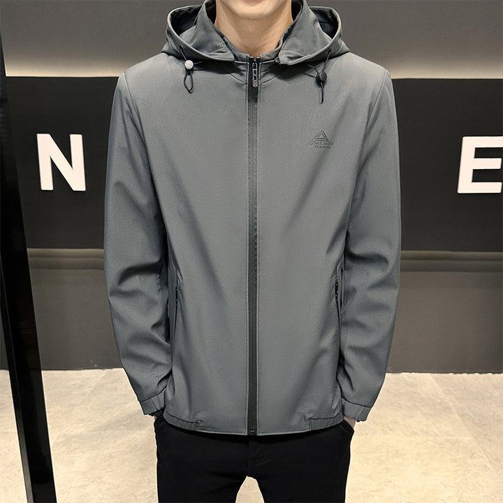 Herren leichte Funktionsjacke mit verstellbarer Kapuze Echoarchiv