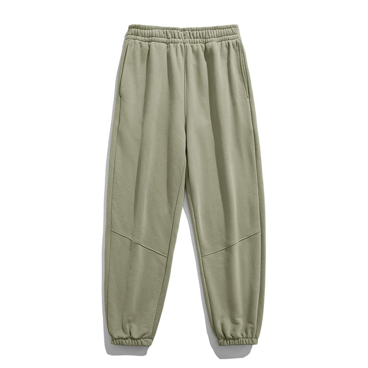 Herren Fleece-Jogginghose mit tapered Schnitt, elastischem Kordelbund & Knie-Paneelen Echoarchiv