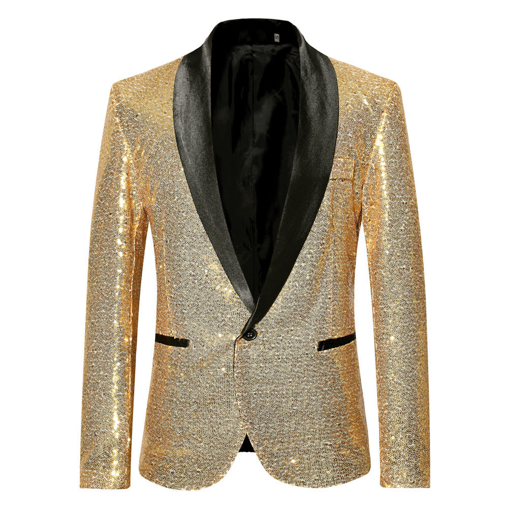 Herren eleganter Pailletten Blazer im modernen Schnitt Echoarchiv