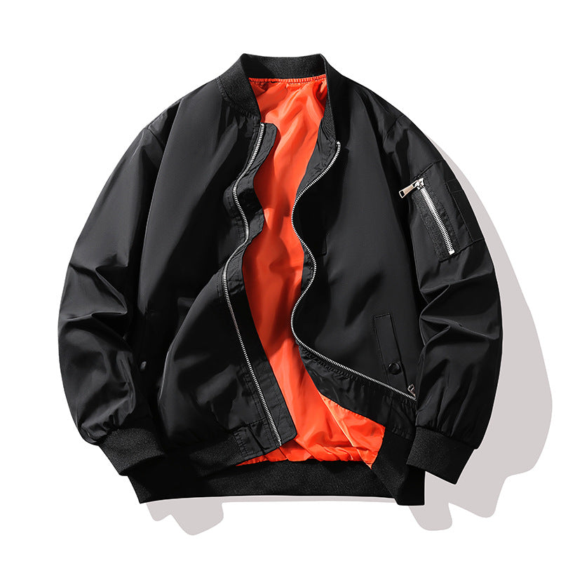 Herren Technische Bomberjacke im Flight‑Stil mit kontrastierendem Innenfutter Echo Archiv