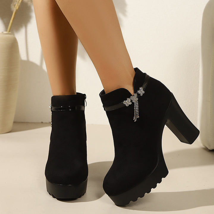 Damen Elegante und glamouröse Stiefeletten mit Glitzer-Detail Echo Archiv