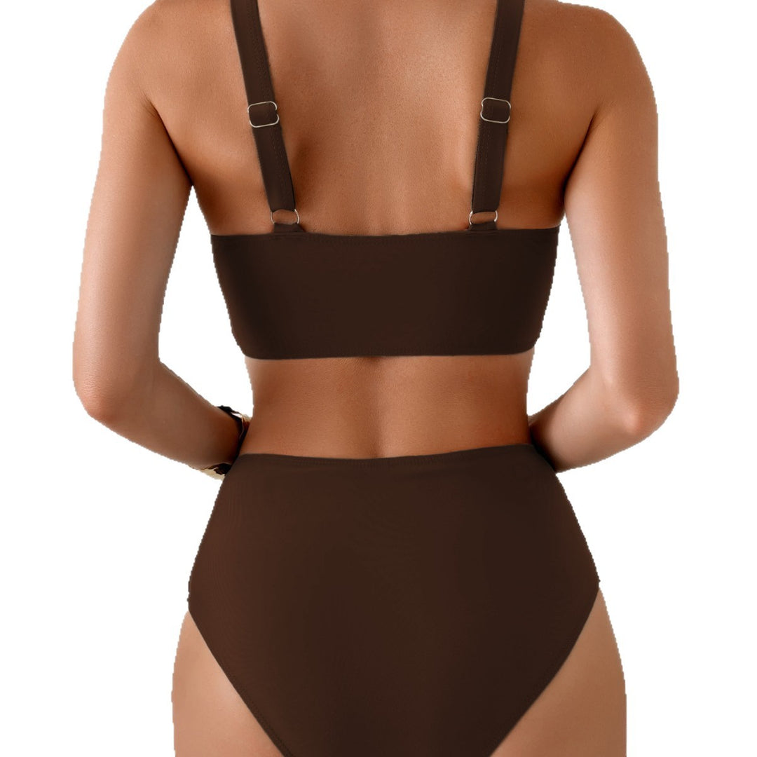 Damen Hochtailliertes Bikini-Set mit eleganter Wickeloptik Echo Archiv