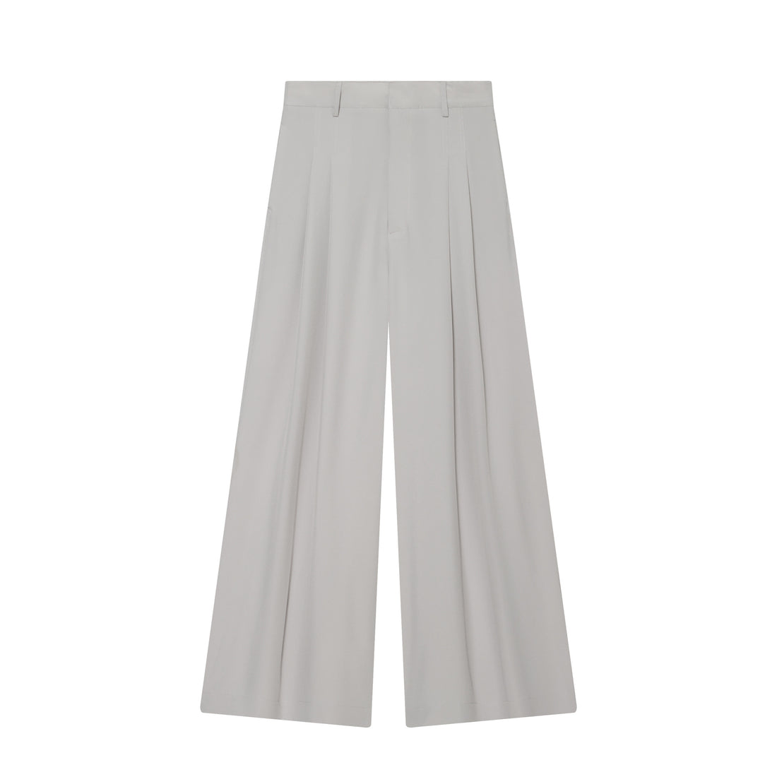 Damen hochtaillierte weite Bundfalten-Hose mit weitem Bein und Bügelfalte – Avélisse