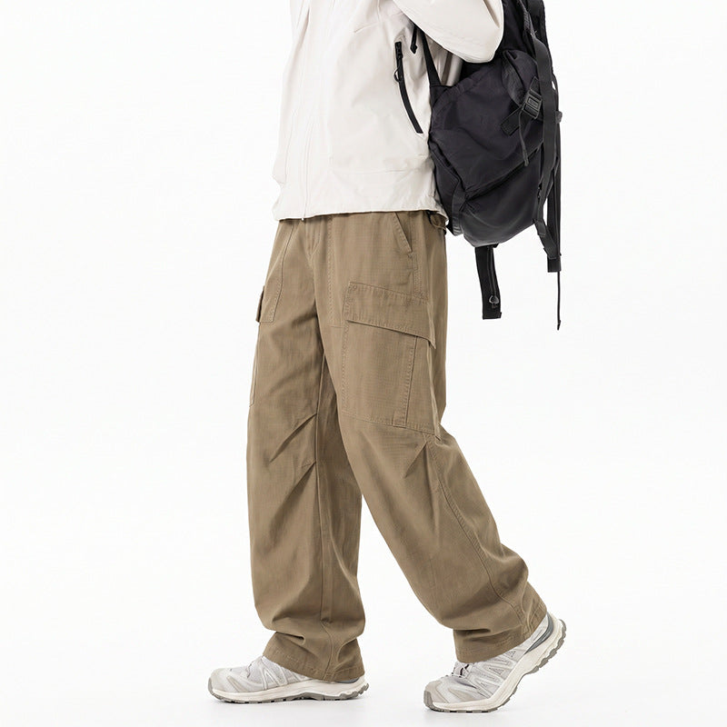 Damen Weite Cropped Cargo‑Hose mit elastischem Bund und aufgesetzten Taschen Echo Archiv