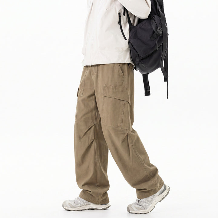 Damen Weite Cropped Cargo‑Hose mit elastischem Bund und aufgesetzten Taschen Echo Archiv