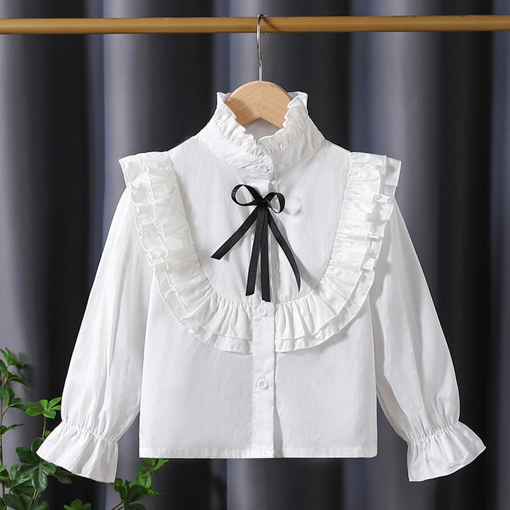 Mädchen verspielte Bluse mit Rüschendetails Echo Archiv