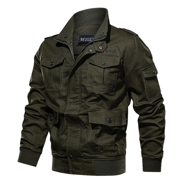 Herren Robust-Canvas Fliegerblouson mit Utility‑Taschen und Strickbündchen Echo Archiv