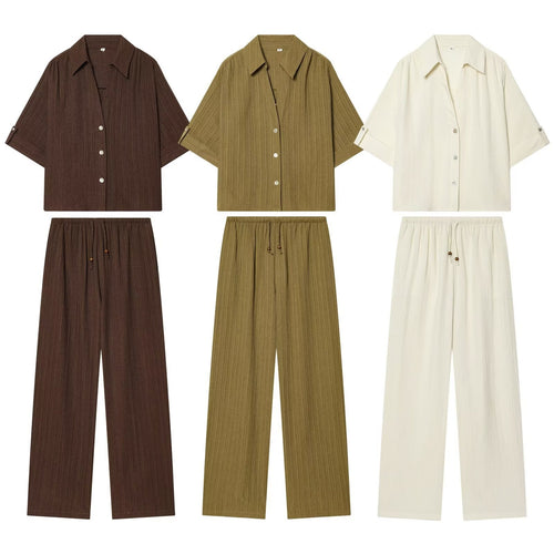 Damen lässige Bluse mit strukturiertem Gewebe und überschnittenen Schultern Echo Archiv