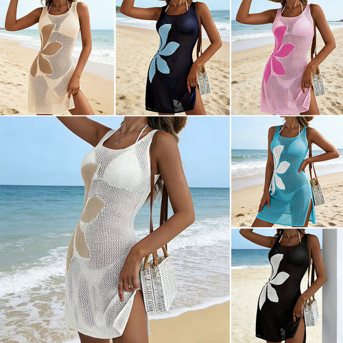 Damen Häkel-Strandkleid mit floralem Muster Echo Archiv