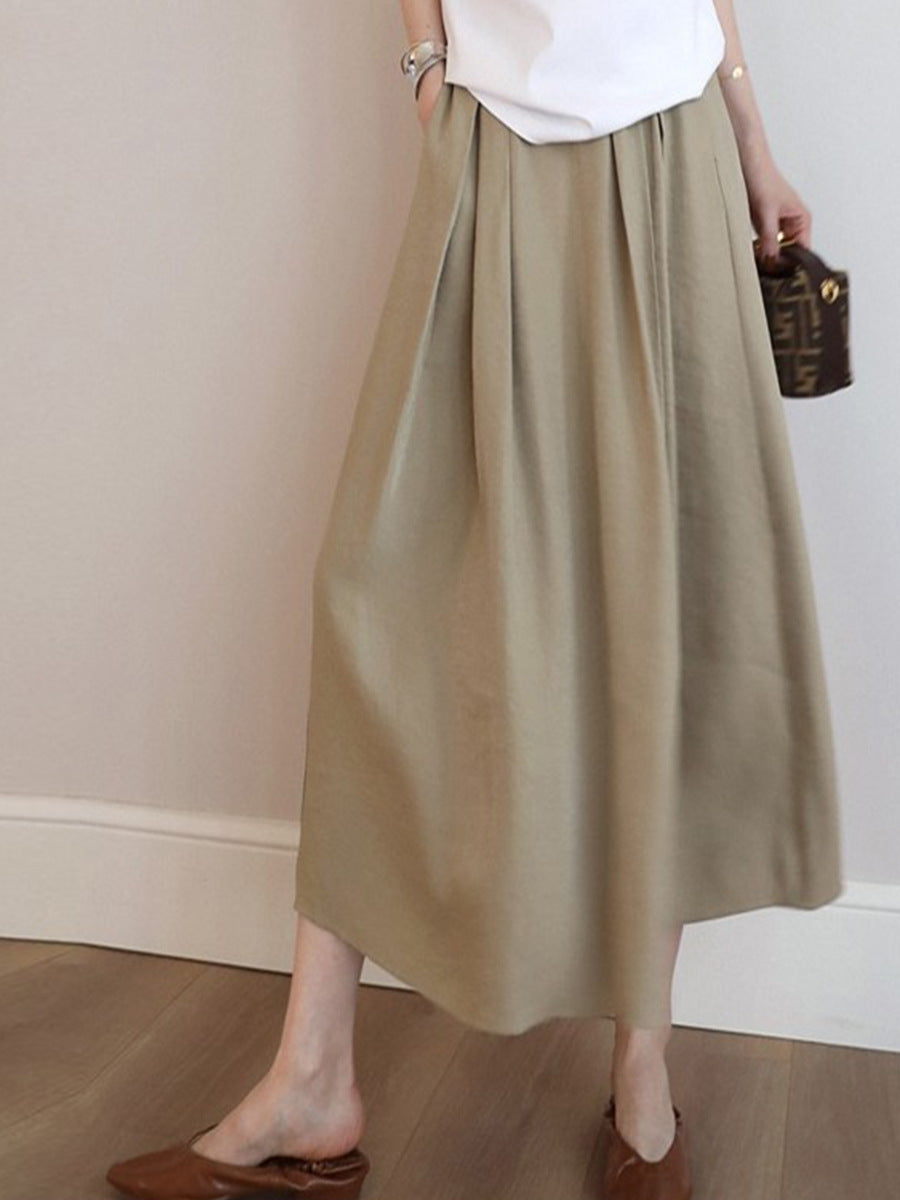 Damen Eleganter Midirock mit schmeichelndem Faltenwurf Echoarchiv