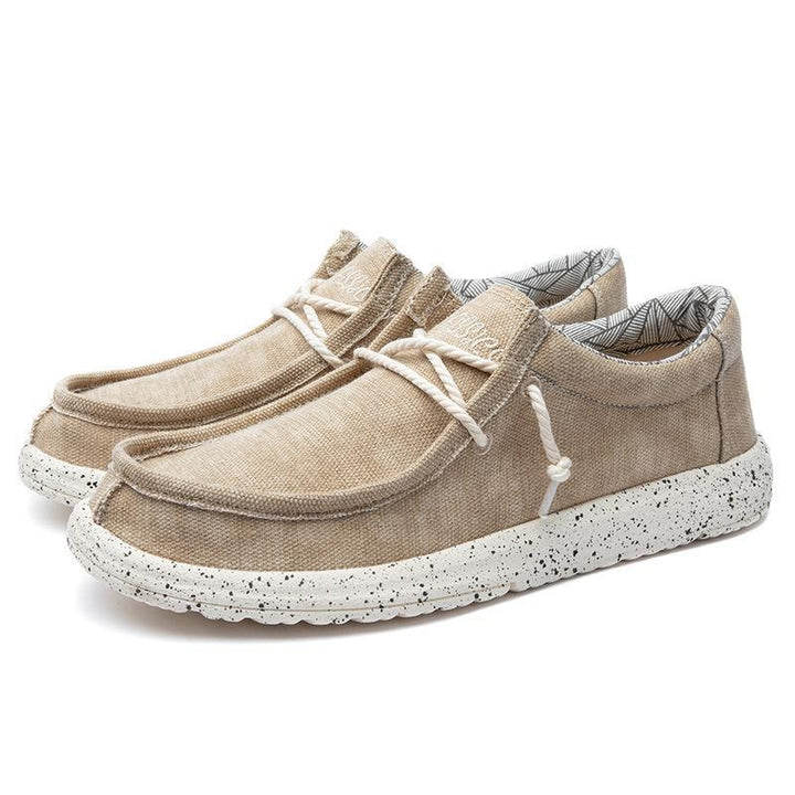 Herren nan lässiger Mokassin-Sneaker aus Jeansstoff mit elastischer Tau-Schnürung und gepolsterter Komfortsohle Echo Archiv